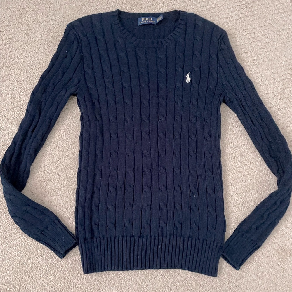 POLO RALPH LAUREN CABLE KNIT SWEATER SIZE XS